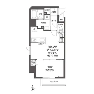 ルクレ上野【9階】の間取り