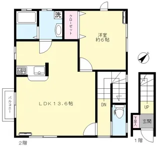 花庄プラッツA【2階】の間取り