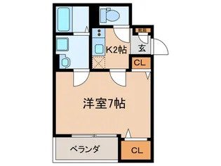 Gracias Court 若江岩田【1階】の間取り