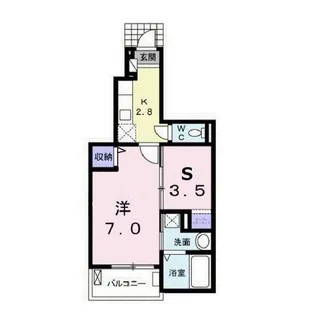 モデッサ神辺B【1階】の間取り