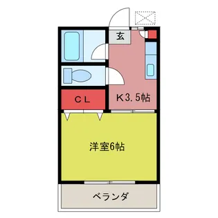 第2田辺コーポ【1階】の間取り