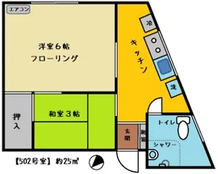 上妻ビル【3階】の間取り