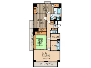 T´s garden府中【4階】の間取り