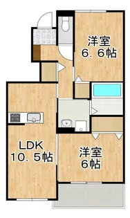 ユアメゾン益野B【1階】の間取り