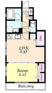 アローワン【1階】の間取り