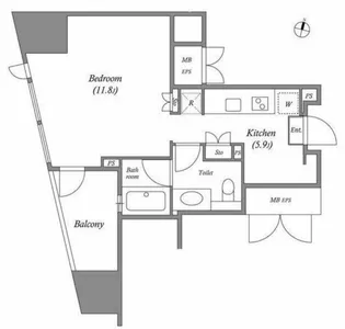 CAVANA+麻布台【7階】の間取り