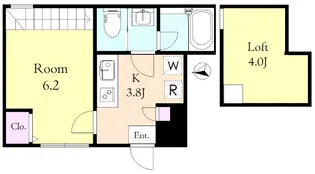 メゾン・ドゥ・デタント【1階】の間取り