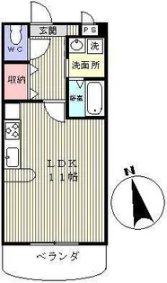 エクセルシオールII番館【1階】の間取り