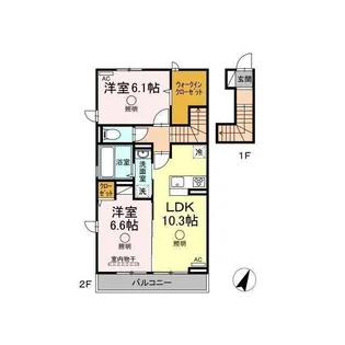 アリエス B【2階】の間取り