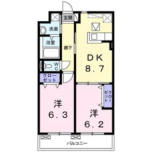 フリーデ【1階】の間取り