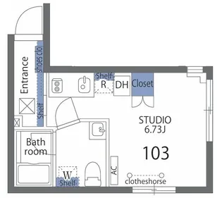 アヴァンタージュ恵比寿【1階】の間取り