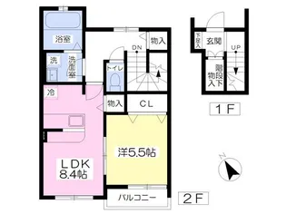 ニッカン1010【2階】の間取り