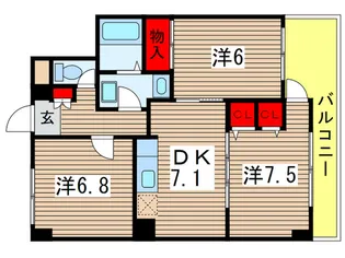 ふきのとうマンション【3階】の間取り