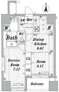 メイクスデザイン新宿【10階】の間取り