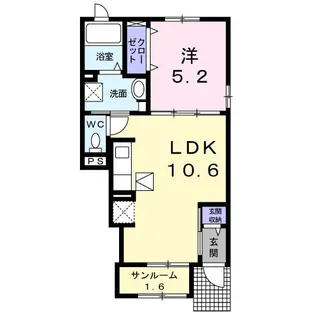 アルクリジェール【1階】の間取り