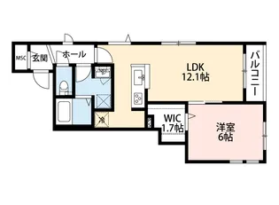 シュヴァル新宿【2階】の間取り