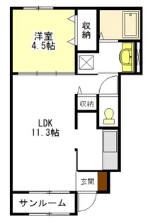 アイティヴィレッジ【1階】の間取り