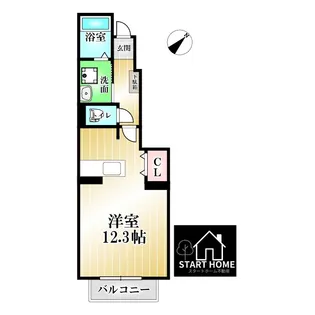 ヴィヴァーチェ春日野A【1階】の間取り