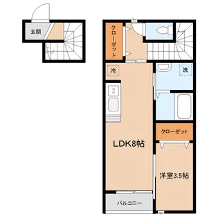 緑ヶ丘4丁目新築AP【2階】の間取り
