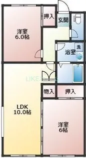 パークハウス若宮【1階】の間取り