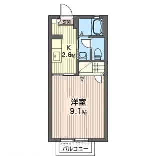 オレンジヒルズA【1階】の間取り
