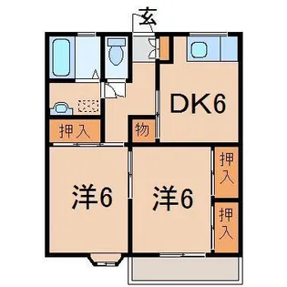 パールハイツ(鎌田)【2階】の間取り