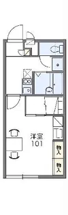 レオパレス滝下C【1階】の間取り