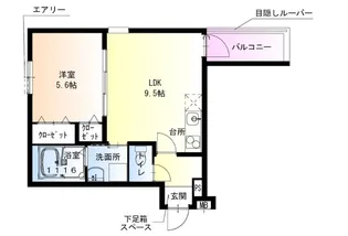 フジパレス瓜生堂2番館【1階】の間取り