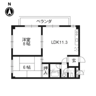 ヤムズヴィレッジ【3階】の間取り