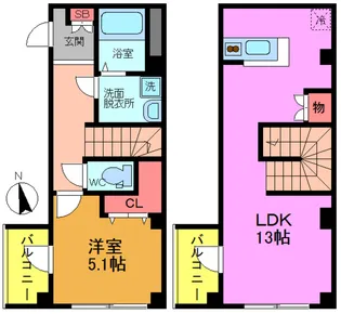 bCASA市川の間取り