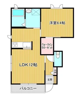 アクアルーチェWestside【1階】の間取り