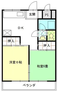 津田沼サニーマンション【5階】の間取り