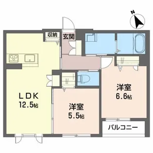 シャーメゾンリフージョ【2階】の間取り