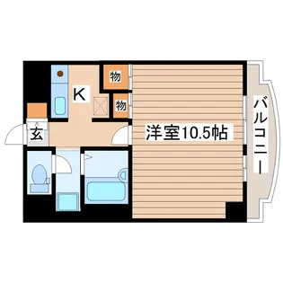 ステュディオ仙台【2階】の間取り