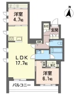 ベラフォレスタ深沢【1階】の間取り