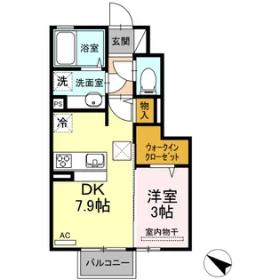 プレジール泉C【1階】の間取り