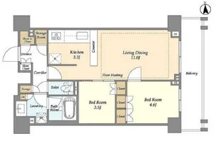 オアーゼ新宿市谷薬王寺【4階】の間取り