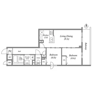 プライムガーデン若木【1階】の間取り