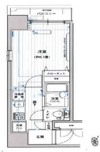アフェクシオン日本橋人形町【6階】の間取り