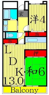 フレール綾瀬1【1階】の間取り