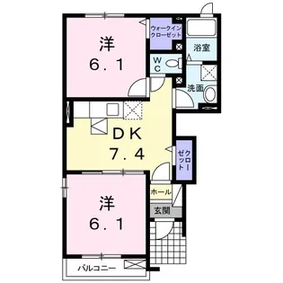 フラワーガーデンII【1階】の間取り