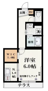 ロシュブラン【1階】の間取り