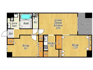 ラ・ポルト福島【7階】の間取り