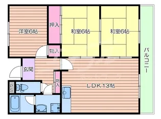 パークサイド山田【3階】の間取り
