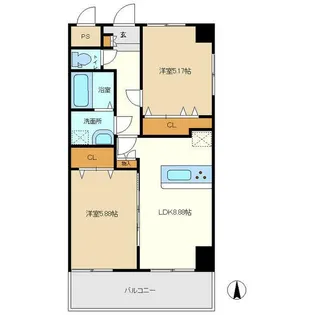 フェリオ南町田【4階】の間取り