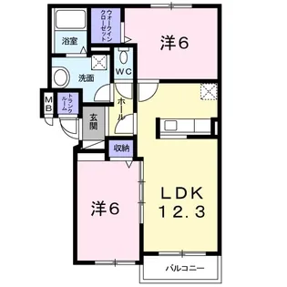 クロムシード【4階】の間取り