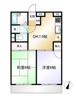 エクセル市川【4階】の間取り