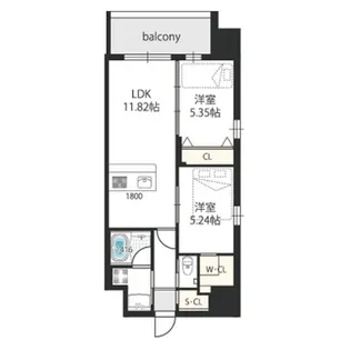 GrandPaseo south【10階】の間取り