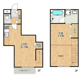 アンフィル中央【2階】の間取り