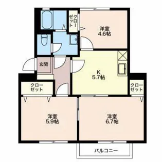 フォーリア【2階】の間取り